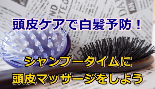 白髪予防にブラシが効果的!シャンプータイムで手軽に頭皮マッサージ!