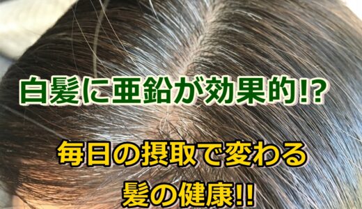 白髪に亜鉛が効果的!?毎日の摂取で変わる髪の健康!!